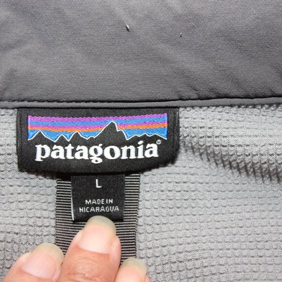 Patagonia Mens Adze Hybrid Jacket Gray on Gray Size Large Polartek Windblock - Picture 4 of 9